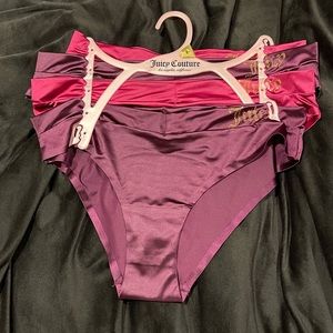 NWT sexy satin Juicy Couture set of 4 panties